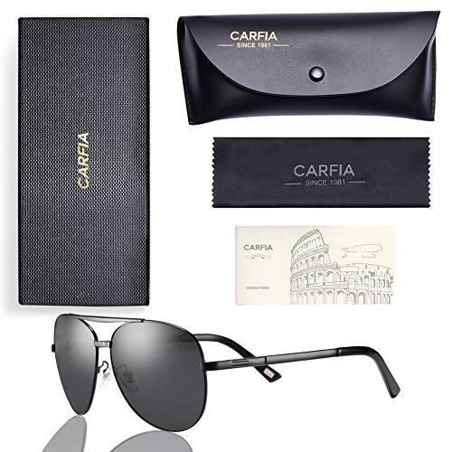 Carfia Gafas de Sol Mujer Hombre Polarizadas Conducción Piloto Eyewear UV400 Protección