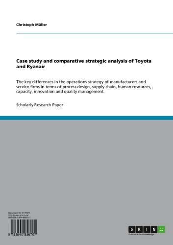 Case study and comparative strategic analysis of Toyota and Ryanair: The key differences in the operations strategy of manufacturers and service firms ... and quality management. (English Edition)