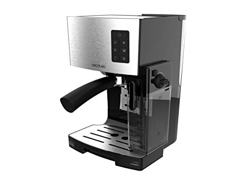 Cecotec Power Instant-ccino Cafetera Express Semiautomática, Tanque de Leche, Cappuccino en un Solo Paso, 20 Bares de Presión y Sistema Thermoblock, Inox