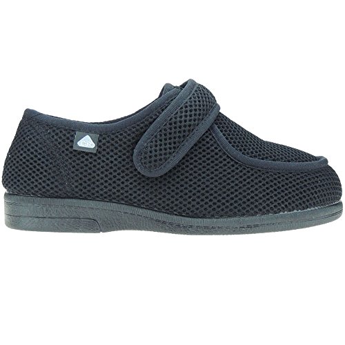 CELIARUIZ Wallaby-REJ Zapatilla Wallaby Rejilla Extra Ancho Especial Antibacteriana Sanitized Diabéticos Posoperatorio Velcro Hombre Mujer Unisex Negro Talla 37