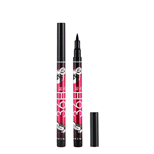 Censhaorme Prueba Eye Liner Delineador de Ojos Agua Negro Pluma líquida Suave Anti Blooming de Secado rápido