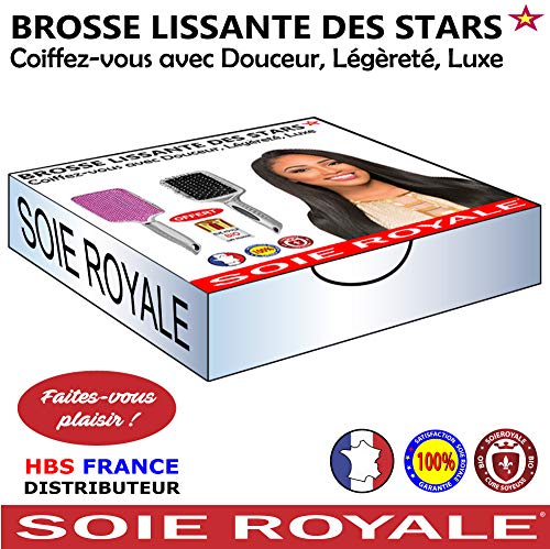 Cepillo cabello des Stars pedrería de cristal rubí liso démêle con brillo ULTRA ligera antiestático mango antideslizante Nano térmica 1 seda Royale Bio Cure Soyeuse 15 ml Offerte