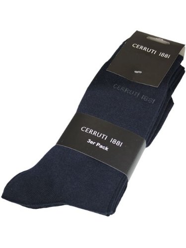 Cerruti 1881 - Calcetines para hombre (3 unidades), Hombre, azul marino, 43-46