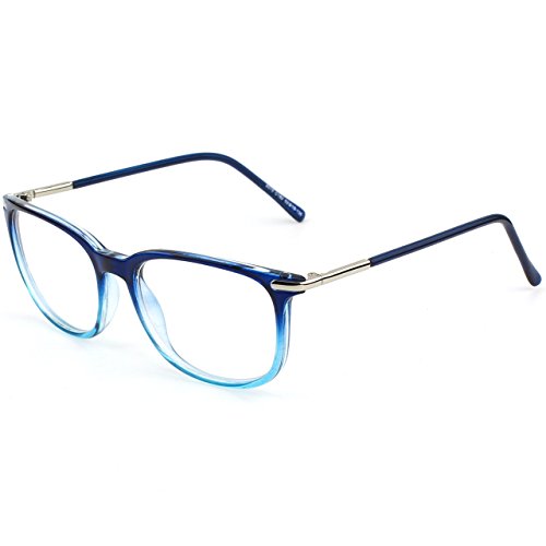 CGID CN79 Retro Anteojos Lente Claro Gafas Para Mujer y Hombre,Azul