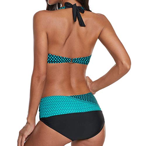 CheChury Bikinis Mujer 2020 Talla Grande Gradiente de Color Push up Sexy de Lunares de Playa Conjunto de Traje de BañO Estampado Bohemio BañAdores con Sujetador Retro Tops y Braguitas