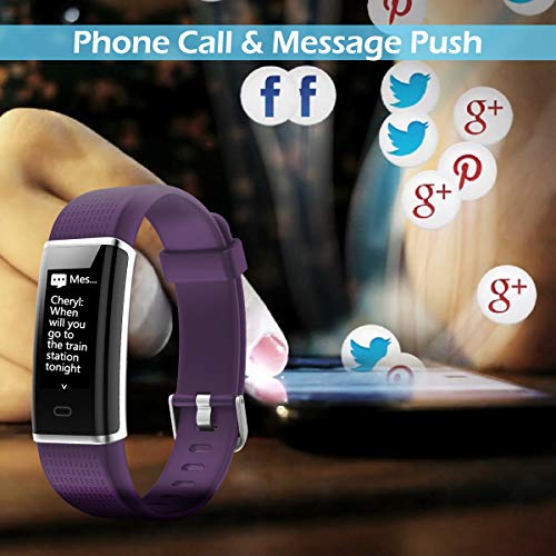 CHEREEKI Pulsera Actividad, Pulsera de Actividad Inteligente Frecuencia Cardíaca Monitor, IP68 Impermeable Pantalla Color, Monitor de Sueño, 14 Modos de Deporte, Bluetooth Pulsera Inteligente(Negro)