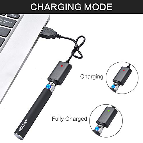 Cigarrillo Electrónico, TOP Vape pen Vaporizador mods Cigarrillo electrónico kit de 2x Batería Recargable E-Cigarrillo 2x Resistencia recargable 0,00 mg Sin nicotina Cigarros Electronicos