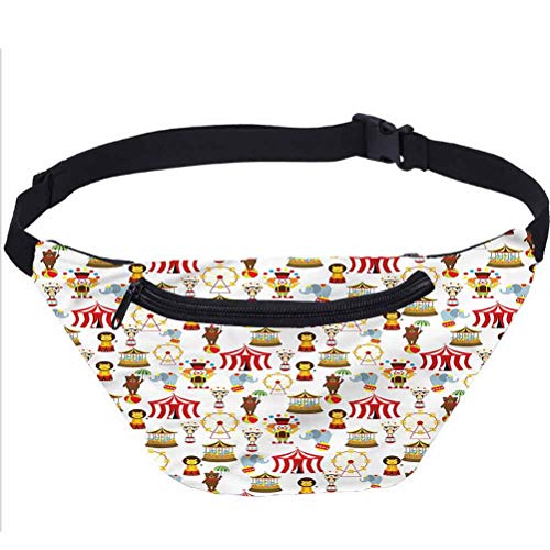 Circus Travel Fanny Bag - Riñonera de circo para compañero de trabajo adulto