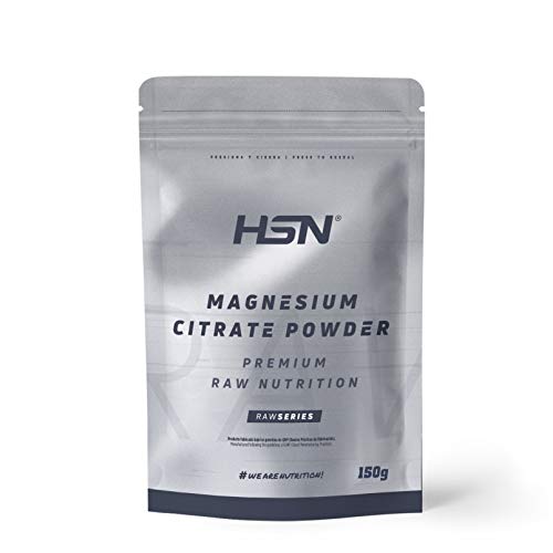 Citrato de Magnesio en Polvo de HSN | Magnesium Citrate Powder | 310mg de Mineral Elemental | 100% Puro + Alta Biodisponibilidad | Vegano, Sin Gluten, Sin Lactosa, 150 gr