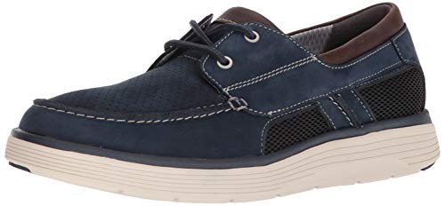 CLARKS - Unabode Paso (Step) Hombres , Azul (Azul marino (Navy Nubuck)), 10 EE US