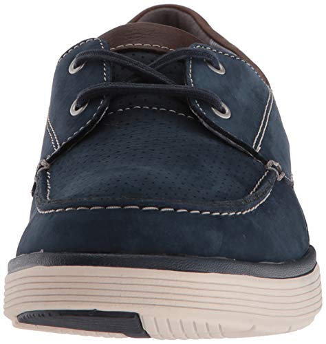 CLARKS - Unabode Paso (Step) Hombres , Azul (Azul marino (Navy Nubuck)), 10 EE US