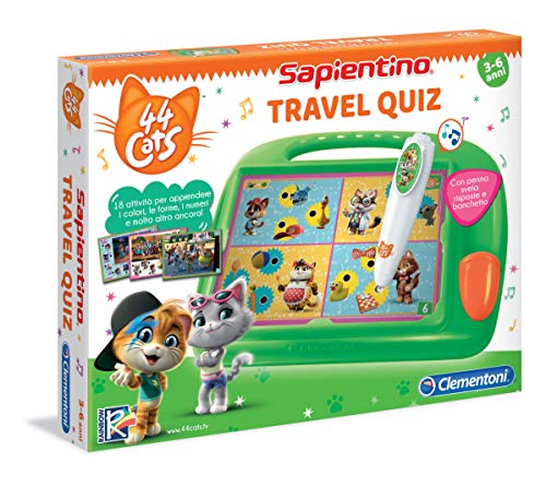 Clementoni – 16197 – Sapientino Travel Quiz – 44 Gatos