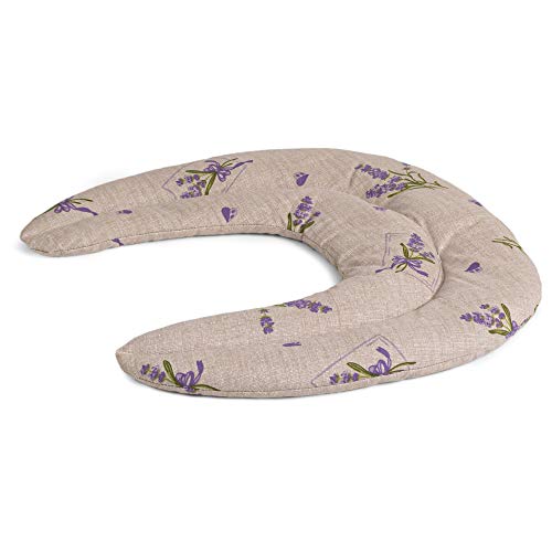 Cojín térmico para el cuello | Saco cervical térmico de semillas | Almohada térmica compartimentada para semillas de colza (color: campestre romantico)