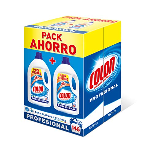 Colon Detergente para Lavadora de Ropa Formato Liquido Azul Profesional (146 lavados)