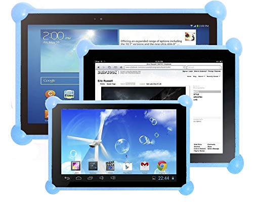 Color Dreams Funda Tablet Silicona Universal Compatible con Cualquier Tablet de Cualquier tamaño como 7", 8", 9", 9.7", 10.1 Azul