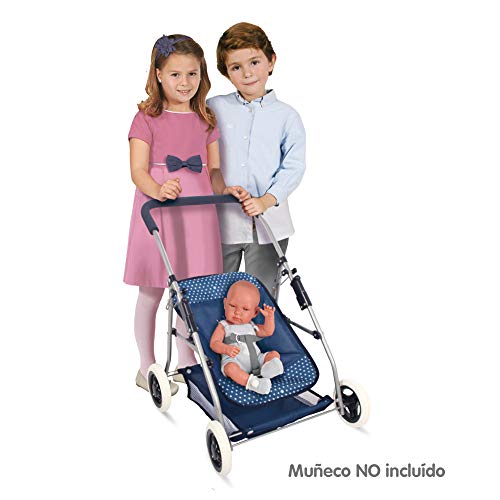 ColorBaby -  Cochecito de muñecas plegable 3 en 1 Baby Style, Azul(44919)