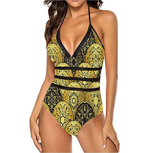 Conjunto de bikini de triángulo con cita romántica y espirales que te hacen sentir divertido y sexy Multi 20 L