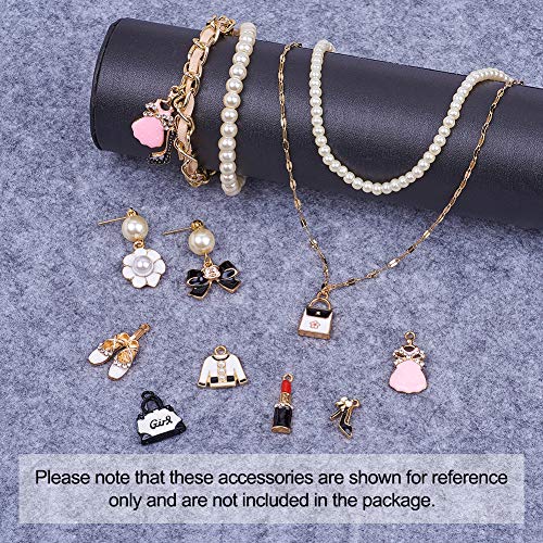 Craftdady - Abalorios para ropa, esmaltados, chapados en oro, 38 unidades, para zapatos, bolsos, sombreros, talones, colgantes para mujer, pendientes, collares, pulseras