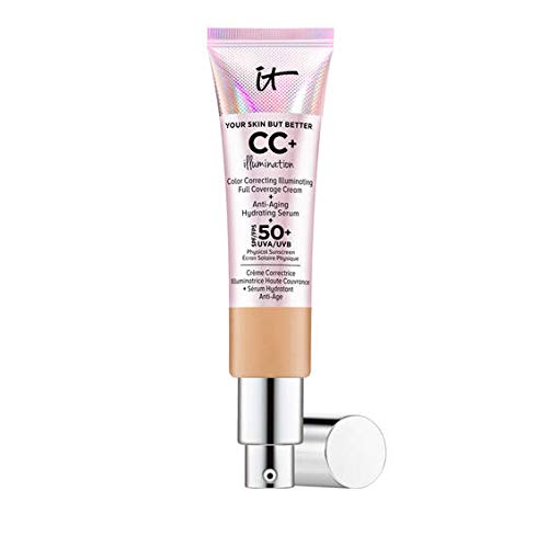 Crema de iluminación CC+ de IT Cosmetics con FPS 50+, 32 ml