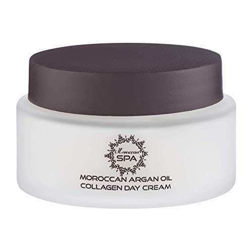 Crema facial para todos los Skins de Colágeno Day, 50 ml, crema hidratante orgánica para mujeres con minerales de mar muerto y aceite de argán marroquí de Moroccan SPA