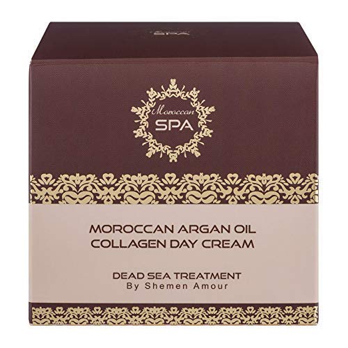 Crema facial para todos los Skins de Colágeno Day, 50 ml, crema hidratante orgánica para mujeres con minerales de mar muerto y aceite de argán marroquí de Moroccan SPA