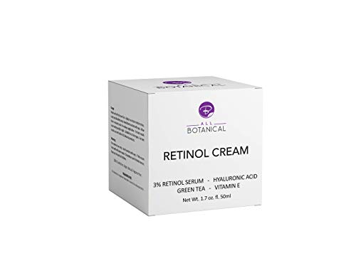 Crema hidratante de retinol para el rostro - 50 ml con 2,5% de retinol, ácido hialurónico y aceite de jojoba La mejor crema hidratante tanto de día como de noche.