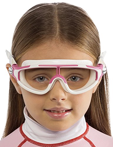 Cressi Gafas de natación, Unisex niños, Rosa/Blanco, 2/7 Años-Baloo