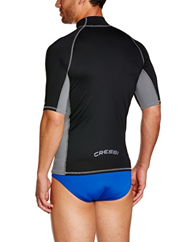 Cressi Rash Guard Man, Hombre, Negro (Negro/Gris) , M