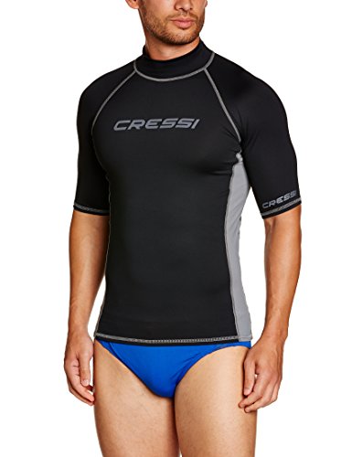 Cressi Rash Guard Man, Hombre, Negro (Negro/Gris) , M