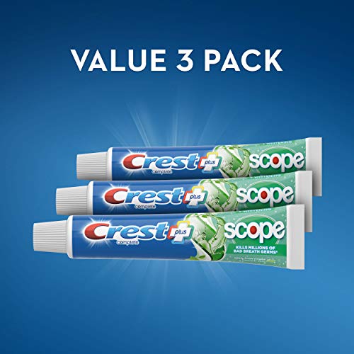 Crest Complete Whitening + Scope Toothpaste, Minty Fresh, 6.2 oz Triple pack