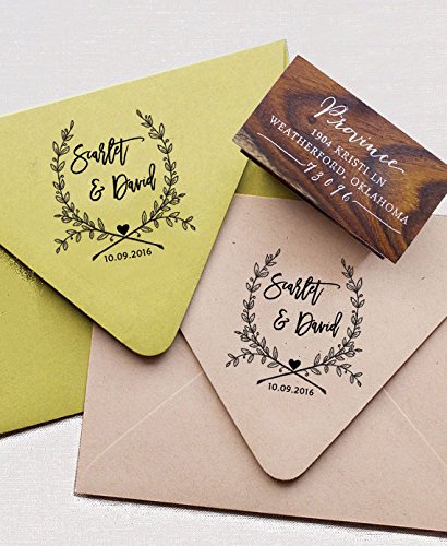 Custom Autoentintaje Guardar los sellos de fecha personalizada regalo Invitación boda del sello de Ronda