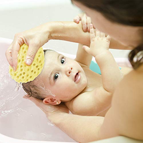 Dadabig 5 Piezas Esponjas de Baño Naturales Esponja Hidrofílica Esponjas de Ducha Súper Suave para Limpieza Corporal del Bebé Mujeres Hombres,4 Colores