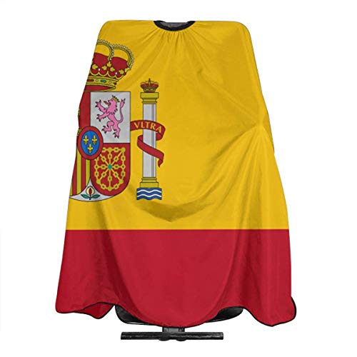 Delantal de peluquería para peluquería con diseño de bandera de España, 140 x 168 cm