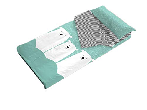 Denisa Home Saco Nórdico de Cuna sin Relleno Family Oso (70x140 cm, Azul)