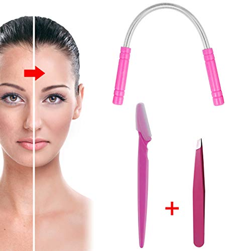 Depiladora Manual Vello Facial,Kapmore Depiladora Facial Mujer Depiladora Vello Facial Depilacion Facial Mujer 3En1 DepilacióN Facial Pinzas De Cejas Afeitarse