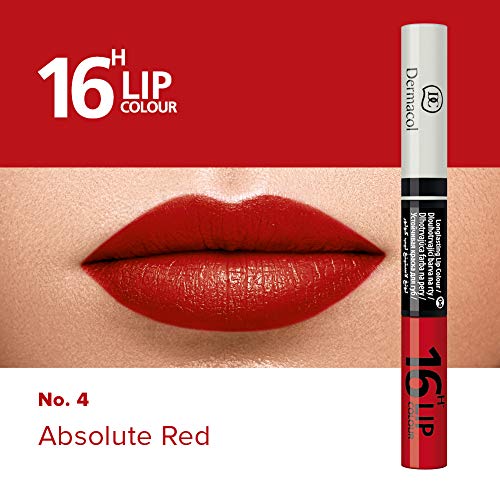 Dermacol DC Juego de Lápiz Labial y Brillo 2 en 1 - Larga Duración 16H | Pintalabios Voluminizador y Gloss Brillante | Maquillaje Waterproof Permanente Hidratante | Set Profesional - Doble Cuido