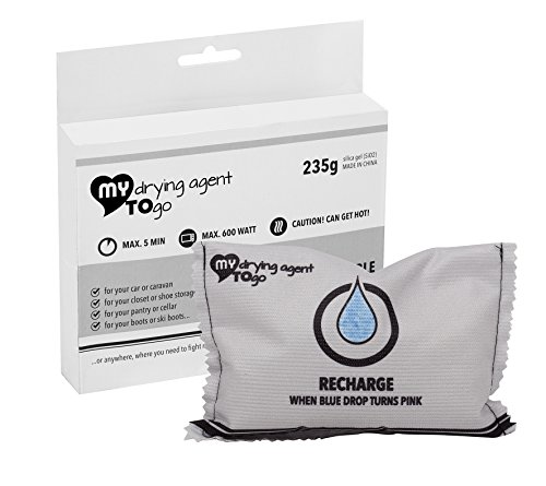 Deshumidificador Reutilizable in Gel de silice, Antihumedad, Alta Capacidad de absorción MY Drying Agent TO GO Absorbe Humedad antimoho, Elimina Mal Olor, para Coche, Caravana, armarios, cajones