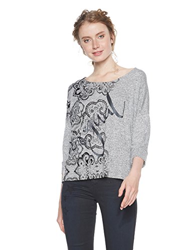 Desigual Nisa TS Camiseta, Gris (Vigore Claro 2042), M para Mujer