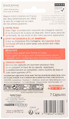 Diadermine – Lift + Cápsulas antiarrugas Eclat immdiat – 4 ml – juego de 2