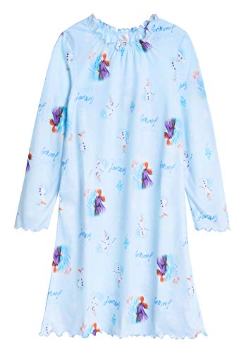 Disney Frozen - Camisón de 2 niñas con Anna y Elsa, manga larga Super Soft Kids Pijama de princesa oficial, regalos para niñas de 3 a 12 años