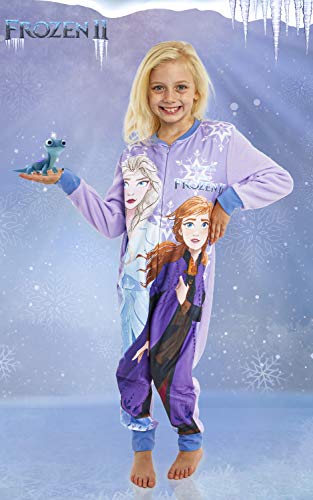 Disney Frozen Pijama Entero para Niñas De Una Pieza, Ropa Niña Invierno con Anna y Elsa El Reino del Hielo (18-24) Meses, Pijamas Enteros Manga Larga Regalos para Niños (2-10 Años) (7/8 años)