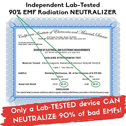 Dispositivo de Protección de EMF Campo de Energía Personal Protección en Áreas de Influencia Geopática. PREMIO Internacional ORO como Protector Anti Radiación, Bloqueador de EMF Protection (4 CM)