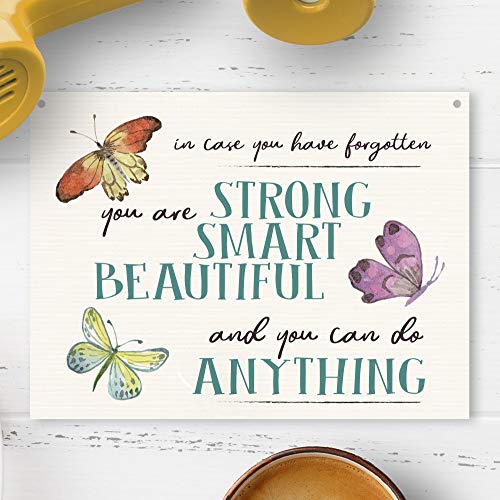 Dorothy Spring In Case You Have Forgot You Are Strong Smart Beautiful and You Can do Anything Inspirational Wall Cita Placa de Metal para Regalo para Amigos (15,2 x 20,3 cm)