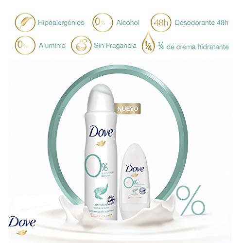 Dove Desodorante AE Sensitive 0% - Pack de 6 x 150ml