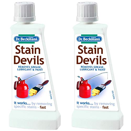 Dr Beckmann Stain Devils - Eliminador de grasa, lubricante y pintura (2 x 50 ml)