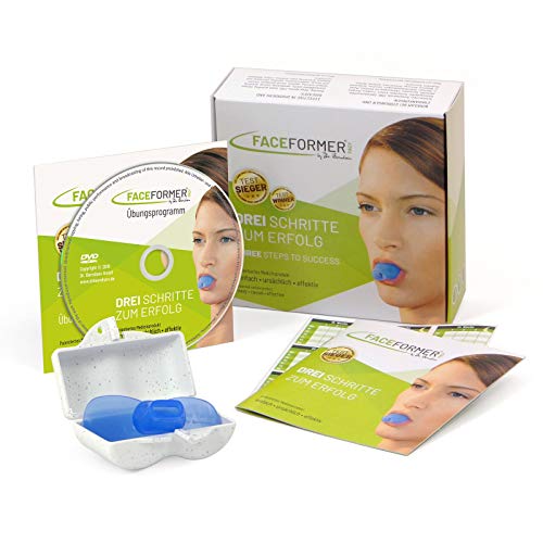 Dr. Berndsen FaceFormer • Eficaz para roncar, apnea del sueño, trastornos del sueño, CMD, rechinar de dientes, dolor de cara, mandíbula y cuello y mucho más • con programa de ejercicios en DVD