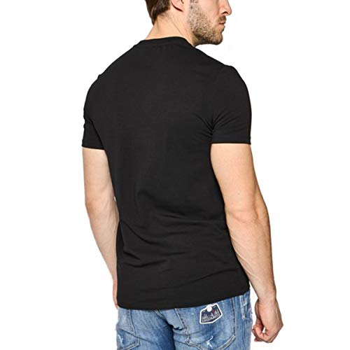 DSQUARED2, Camiseta de Cuello en V, Negra, DSQ_D9M452980 001 - S