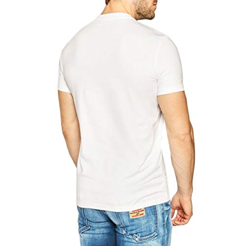 DSQUARED2, Camiseta de Cuello Redondo, Blanca, DSQ_D9M202980 100 - S