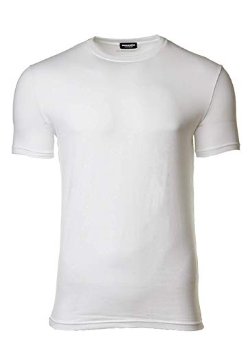 DSQUARED2 Paquete de 2 Camisetas para Hombre, Cuello Redondo, Media Manga, Paquete de Algodón Stretch Twin: Colour: White | Size: X-Large