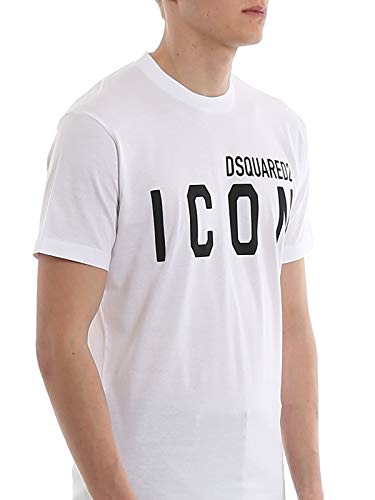 DSQUARED2 T-Shirt Rossa in Jersey con Stampa Icon S79GC0001S23009100 Bianco Uomo S